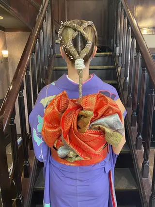 ミディアム ヘアアレンジ イシカワ エリナのヘアスタイル