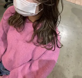 セミロング カラー 暖色/まろベージュ/ シカタユウカのヘアスタイル