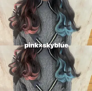 セミロング 🦋ami/浦和 ブリーチカラー🦋のヘアスタイル