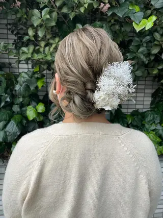ミディアム ヘアアレンジ カワシマ セイカのヘアスタイル