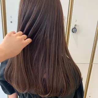 ロング カラー ウスイ ハルカのヘアスタイル