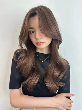 カラー 韓国風×透明感カラー 髪質改善オタベシンヤのヘアスタイル