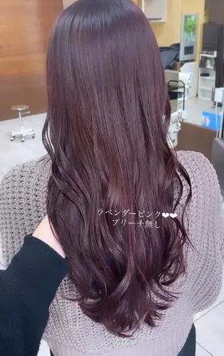 ロング カラー ヘアアレンジ HAIRSALONLOOP所属・川上 麻梨阿のヘアスタイル