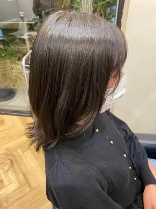 セミロング ⭐️透明感カラー/ パーマ⭐️宮野翔のヘアスタイル
