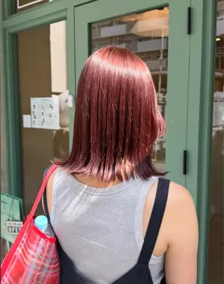 ミディアム カラー 佐川 雪月のヘアスタイル