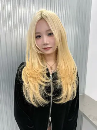 ロング 韓国風カラー/艶髪 🇰🇷💎✨ミズキのヘアスタイル