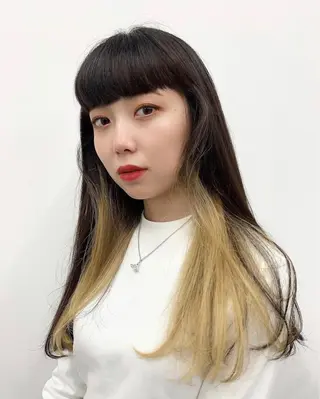 カラー RIKO👼🏻💓 韓国ガーリーのヘアスタイル