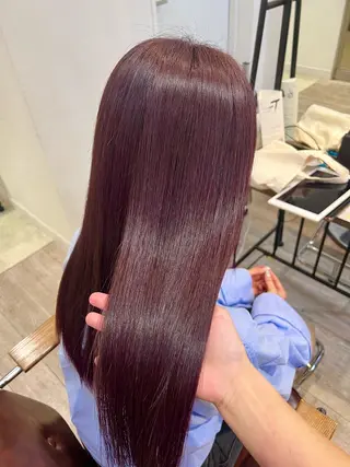 セミロング カラー Garland 表参道所属・ミディアムレイヤー/ 艶カラー🎀 emiのヘアスタイル