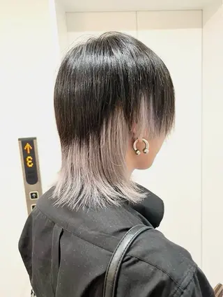 カラー メンズ ハイトーン/ウルフ/ レイヤー/Asukaのヘアスタイル