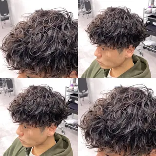 ショート パーマ メンズ メンズ特化LIBER 石川玲央のヘアスタイル