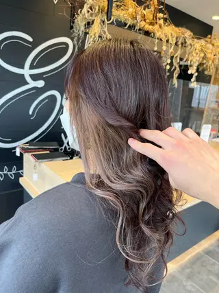 セミロング カラー 名古屋/デザイン/ ブリーチ/松井亮磨のヘアスタイル