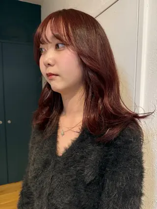 カラー YURiA レイヤー🫧暖色のヘアスタイル