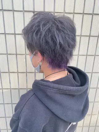 ショート カラー メンズ IwAsh中山所属・✂︎中山ブリーチ・ パーマ✂︎露木智也のヘアスタイル