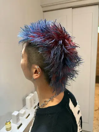ショート カラー メンズ ハイトーン/デザイン カラー/DAICHIのヘアスタイル