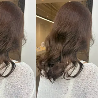 ミディアム カラー 名古屋駅【透明感 カラー】hinanoのヘアスタイル
