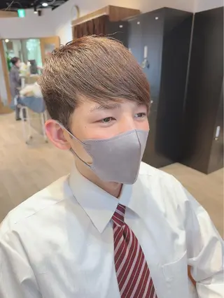 カラー メンズ 髪質改善&ストレート ‪✂︎‬鈴木青樹のヘアスタイル