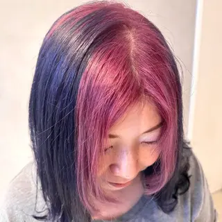 ミディアム カラー デザインカラー/パー マ🦖外岡咲希🦖のヘアスタイル