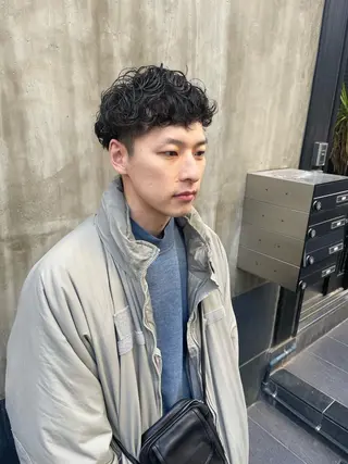 ショート パーマ メンズ ニュアンスパーマ/ メンズカット田島勇樹のヘアスタイル