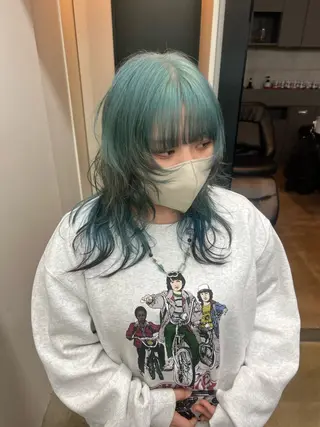 ミディアム カラー ハイトーンカラー/ さらさのヘアスタイル