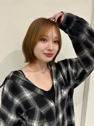 ミディアム カラー 艶感×抜け感hair /ReLit 正源のヘアスタイル
