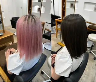 ミディアム 伊藤 郁弥のヘアスタイル