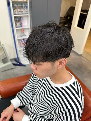 ショート パーマ 梅田/メンズパーマ /短髪/田中崇奨のヘアスタイル