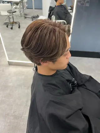 ショート カラー パーマ メンズ 森龍馬 メンズ専門美容師のヘアスタイル