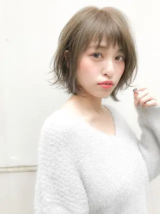 ミディアム 💘トレンドスタイル 💘透明感ヘアのヘアスタイル