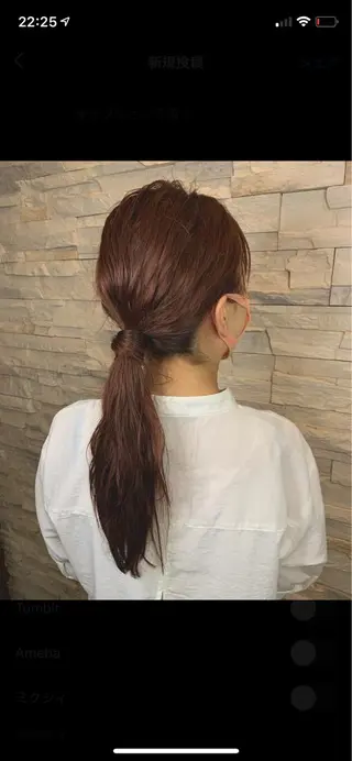 ロング カラー ヘアアレンジ 菅野 愛のヘアスタイル