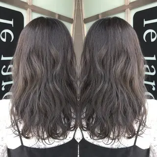 セミロング カラー 青木 茂樹⭐️ 透明感カラーのヘアスタイル