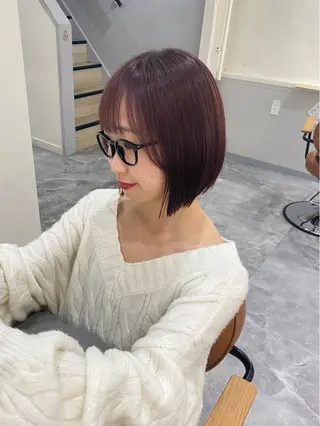 ミディアム カラー HONDA KANONのヘアスタイル