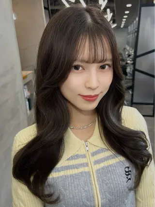 セミロング カラー 艶カラー/髪質改善 /韓国レイヤー/千葉のヘアスタイル