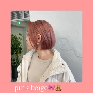 ショート カラー aoi/暖色カラー/ プツッとボブ🎀のヘアスタイル