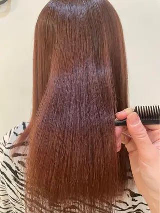 セミロング たけだゆめ ダブルカラーのヘアスタイル