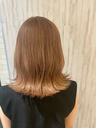 ミディアム カラー EARTH 山﨑龍馬のヘアスタイル