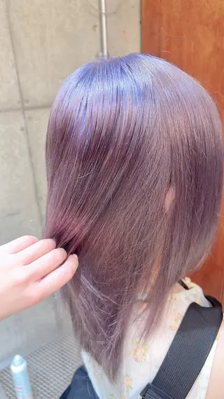 セミロング カラー 西川 凜のヘアスタイル