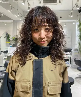 ミディアム パーマ P.S.Gemmie所属・スプリング/スパイラ ル/パーマ/きららのヘアスタイル
