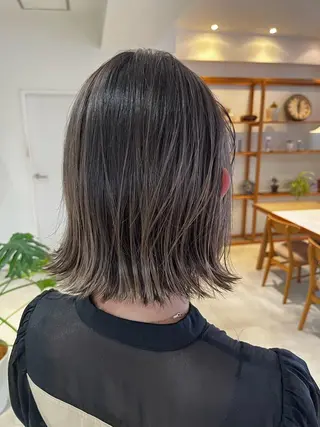 ミディアム カラー スタジオノル パーマ🌀あやなのヘアスタイル