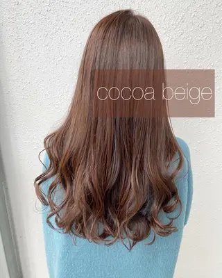 ロング カラー 後藤紗英/髪質改善 /オリーブベージュのヘアスタイル