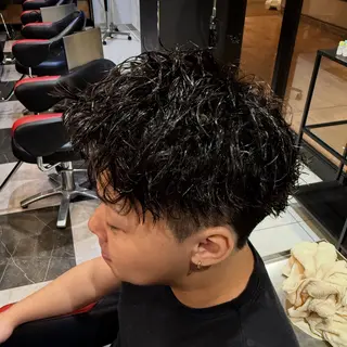 パーマ メンズ 田中 海斗のヘアスタイル