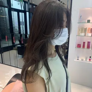 ロング カラー ハッシュカット/ハイ トーン/MANAMIのヘアスタイル