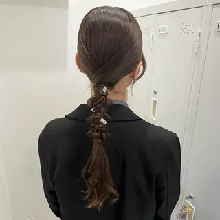 ロング ヘアアレンジ riko/レイヤー/ 艶カラー/ヘアセットのヘアスタイル