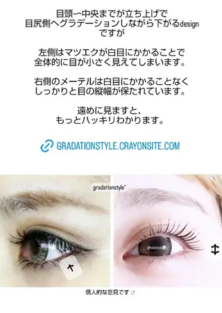 マツエク・マツパ 🎼グラデーション スタイル札幌♫*✧のマツエク・マツパデザイン