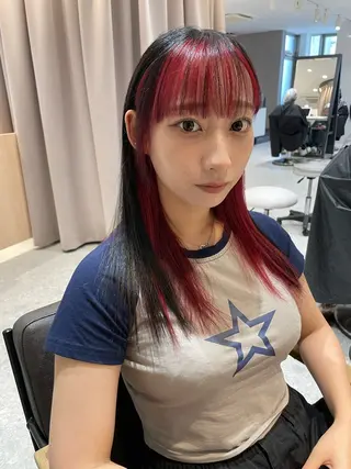 ミディアム カラー Aster れおんのヘアスタイル