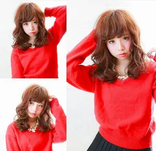 セミロング ロング カラー ヘアアレンジ MODE K's松原 YUMIのヘアスタイル