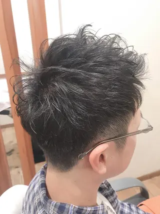 ショート パーマ アザマ　ヤスカツ _rosso 川口のヘアスタイル