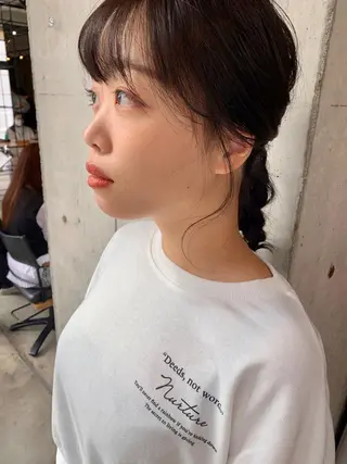 ミディアム カラー ヘアアレンジ ピンクベージュ/新潟 万代/高橋桃葉🍑のヘアスタイル