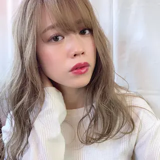 ロング カラー 上川 美幸のヘアスタイル