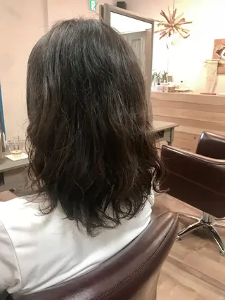 ミディアム パーマ 河野 行史のヘアスタイル