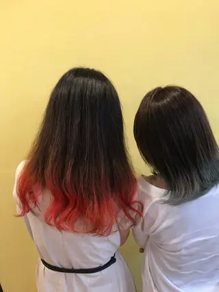 ミディアム カラー 🌈派手ハイトーン 🌈平山のヘアスタイル